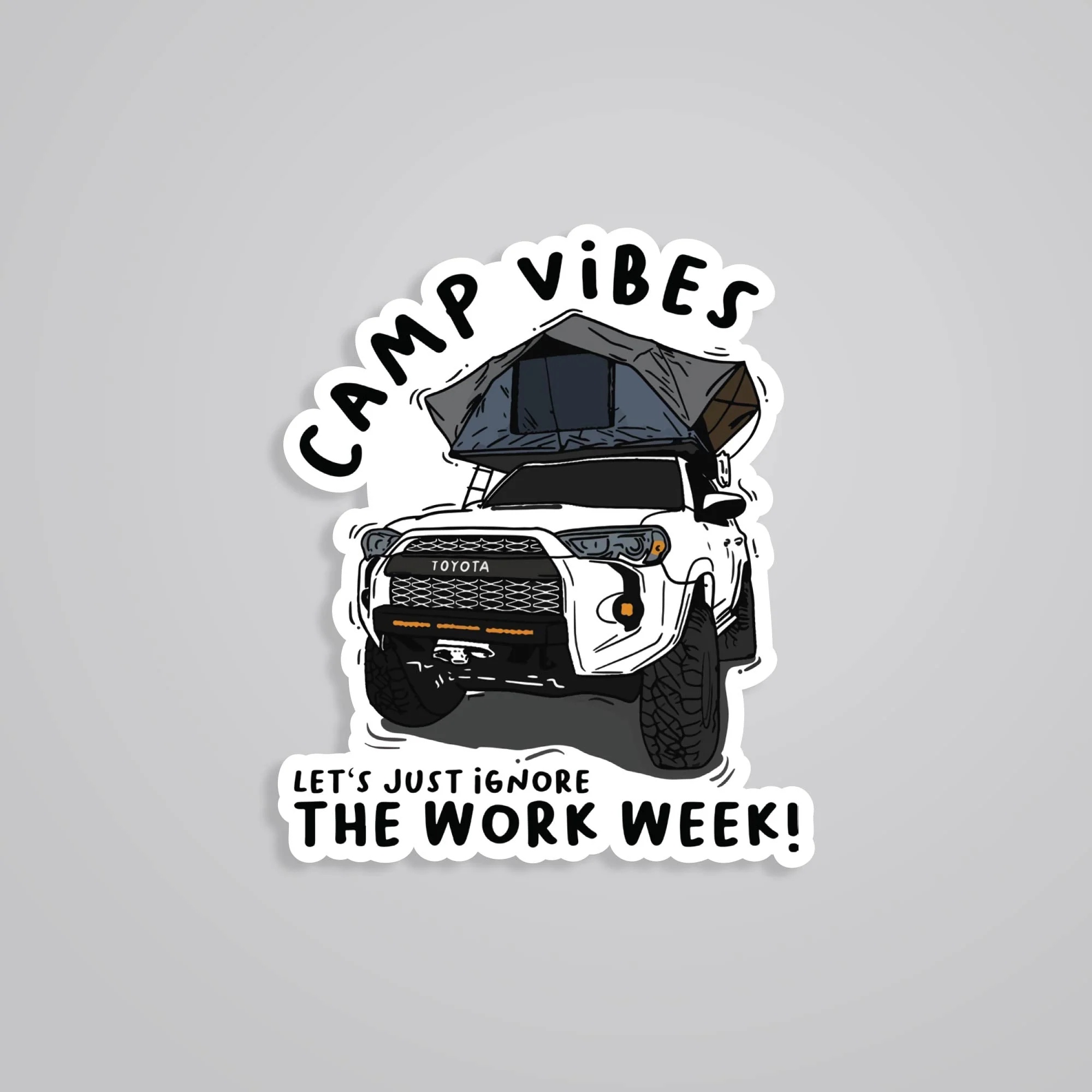 Camps Vibes Travels Stickers