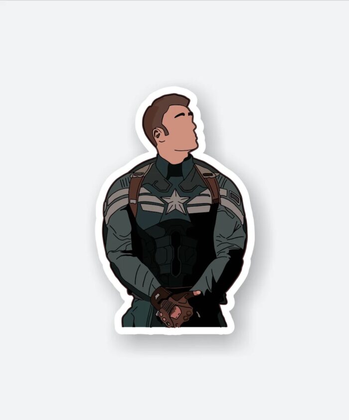 Caption America Sticker