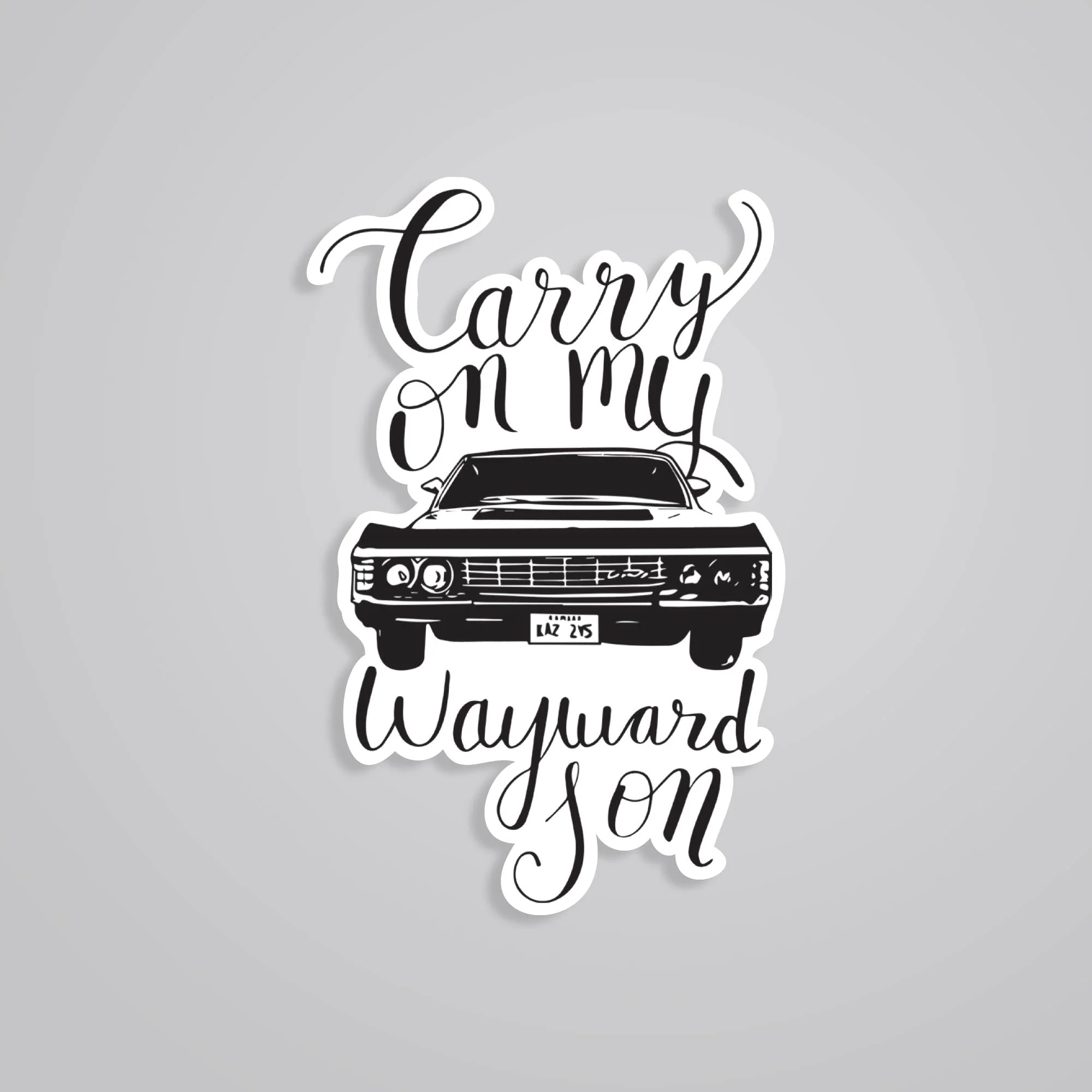 Carry On My Wayward Son TV Shows Stickers