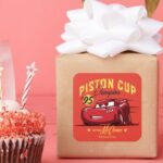 Cars 3 Lightning McQueen 95 Piston Cup Champ Square Sticker