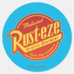 Cars 3 Rust Eze Logo Classic Round Sticker