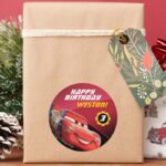 Cars Lightning McQueen Birthday Classic Round Sticker