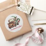 Cars Mater In Winter Gear Classic Round Sticker