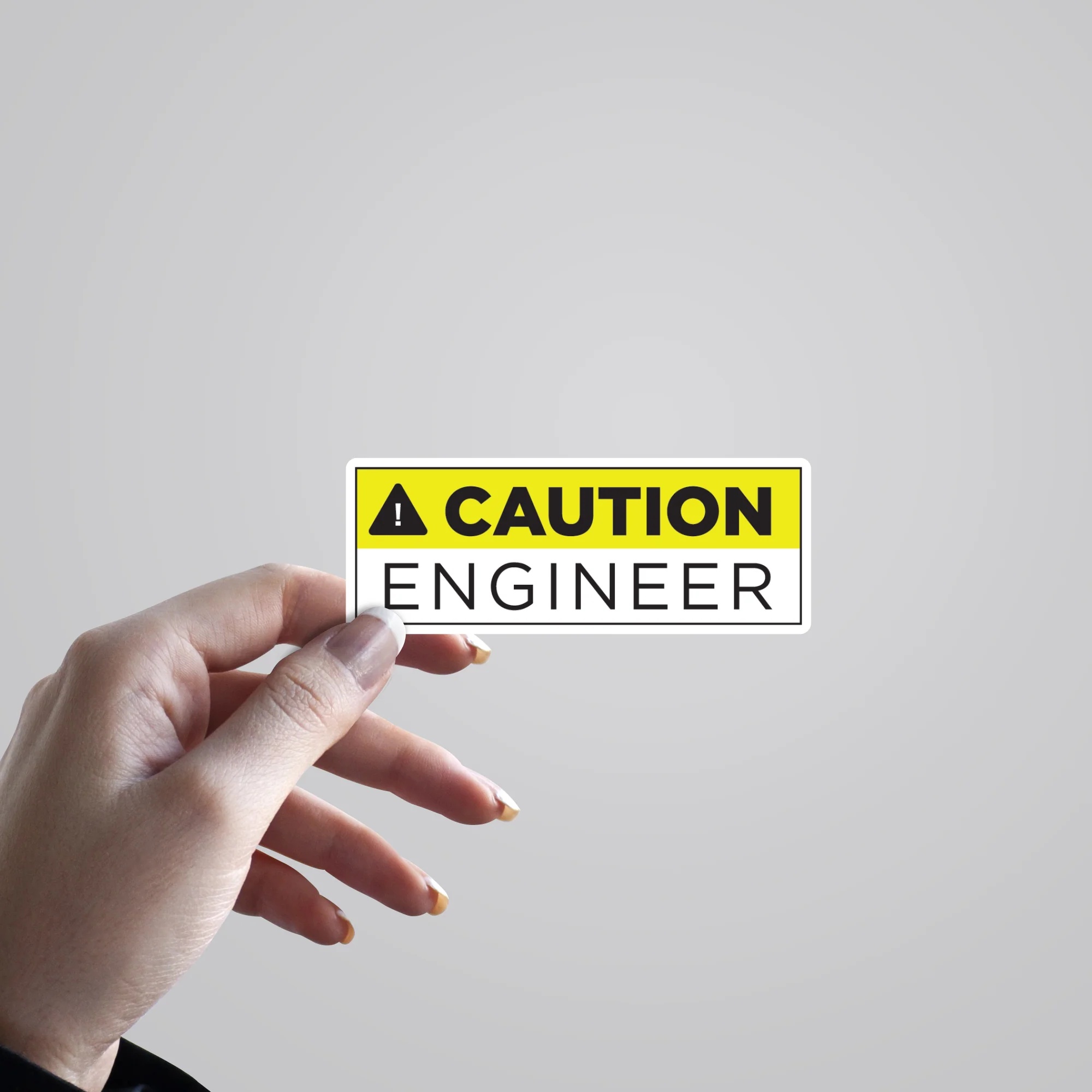 Caution Engineer Witty Stickers