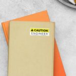 Caution Engineer Witty Stickers