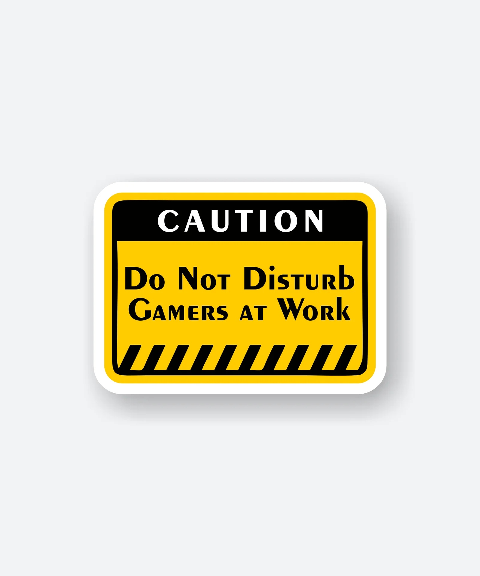 Caution Gamers At Work Sticker