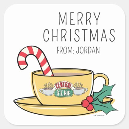 Central Perk Holiday Mug Christmas Gift Tag