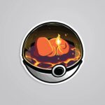 Charmander Lava Pokeball Anime Stickers