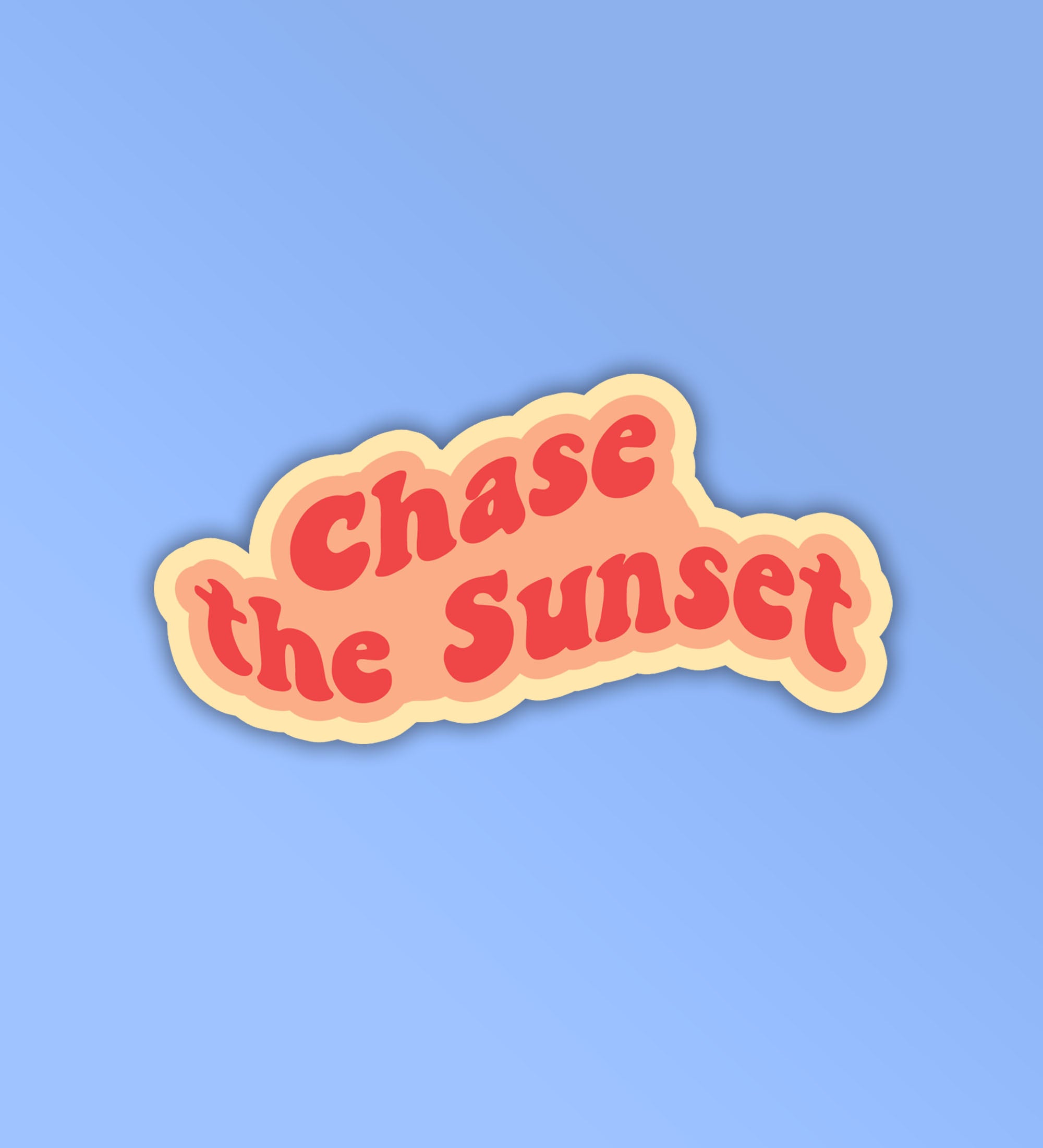 Chase The Sunset Retro Laptop Mobile Stickers