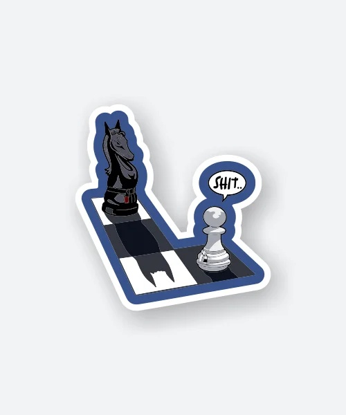Chess Pawn Scared Sticker