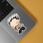 Chibi Bokuto Eating Sandwich Anime Stickers