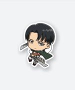 Chibi Levi Attacking Sticker