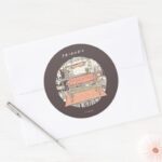 Chillin With FRIENDS™ Cartoon Classic Round Sticker