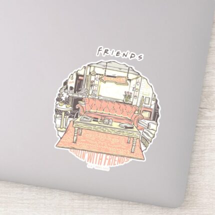 Chillin With FRIENDS™ Cartoon Sticker