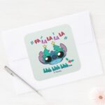 Christmas Stitch Fa La La La La Square Sticker