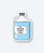 Civil Engineer Studnet Tears Sticker
