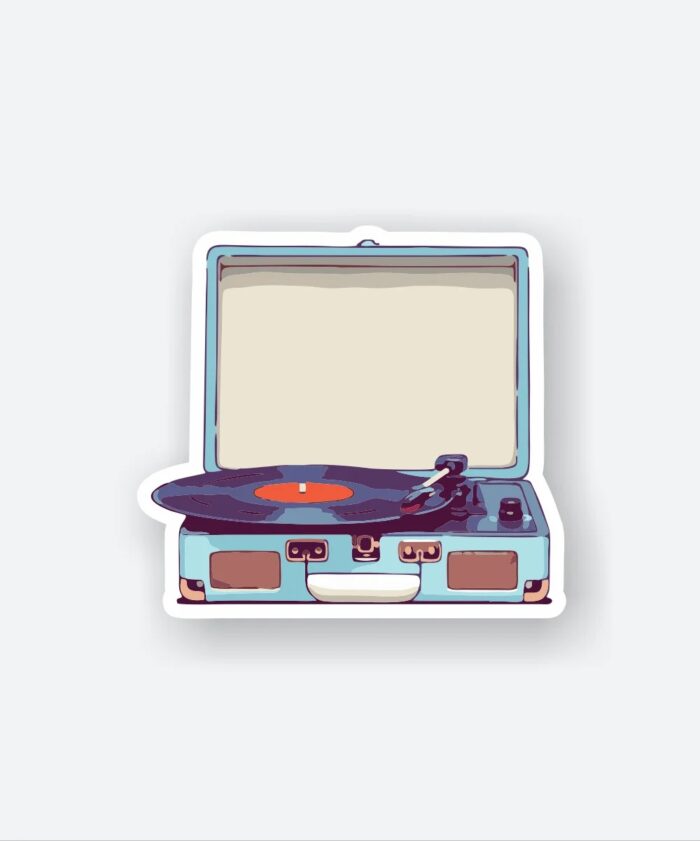Classic Record Player Sticker