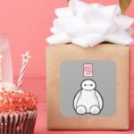 Classic Baymax Sitting Graphic Square Sticker