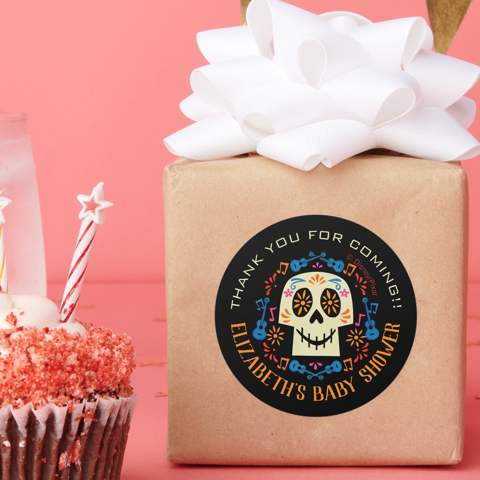 Coco Colorful Birthday Baby Shower Classic Round Sticker