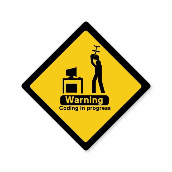 Coding In Progress Sticker