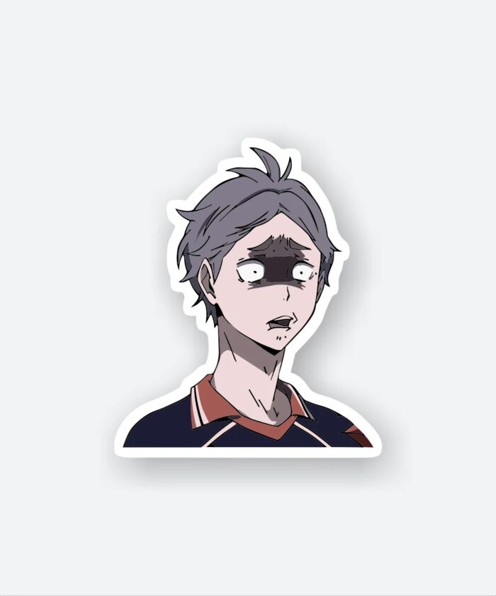 Confused Koshi Sugawara Sticker