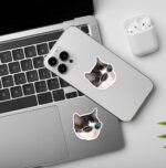 Cool Cat Laptop Mobile Stickers
