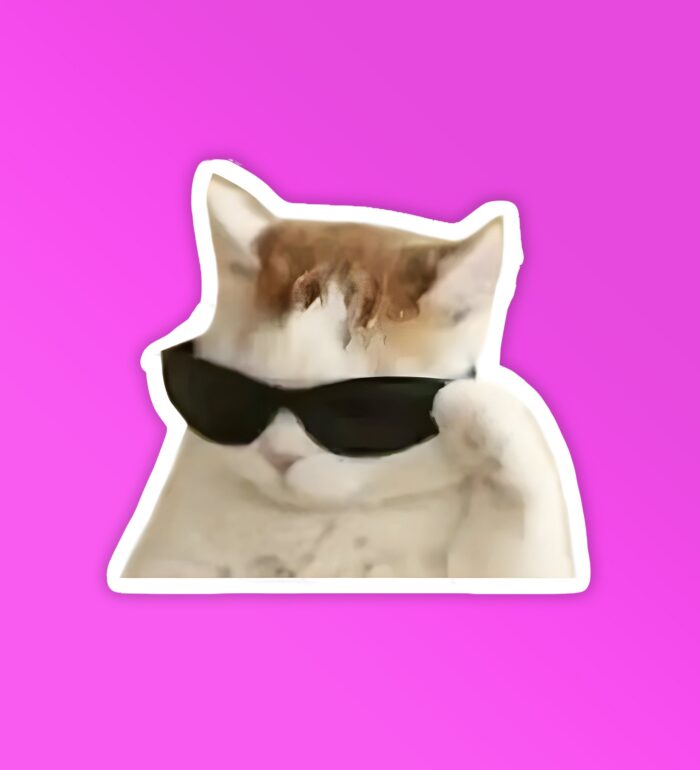 Cool Sunglasses Kitty Laptop Mobile Stickers