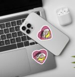 Courage Heart Laptop Mobile Stickers