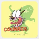Courage The Cowardly Dog Ghost Graphic Square Sticker