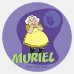 Courage The Cowardly Dog Muriel Graphic Classic Round Sticker