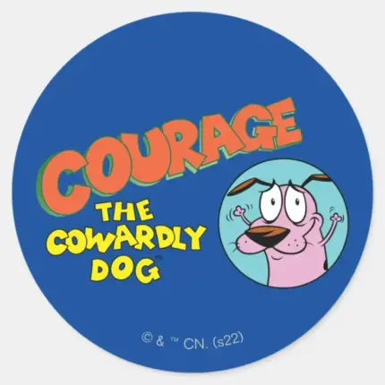 Courage The Cowardly Dog Show Logo Classic Round Sticker