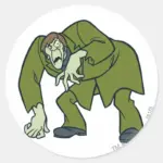 Creeper Villain Classic Round Sticker