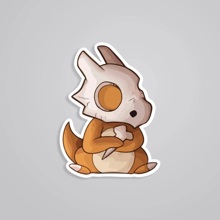 Cubone With Skull Helmet Anime Stickers