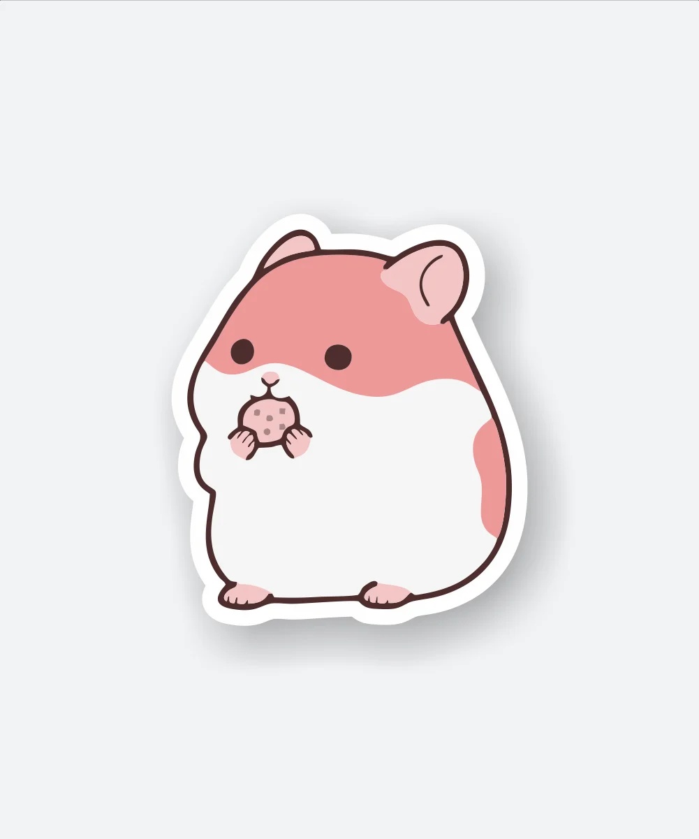 Cute Hamster With Nuts Sticker