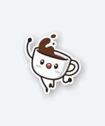 Cute Kawaii Coffee Cup Sticker
