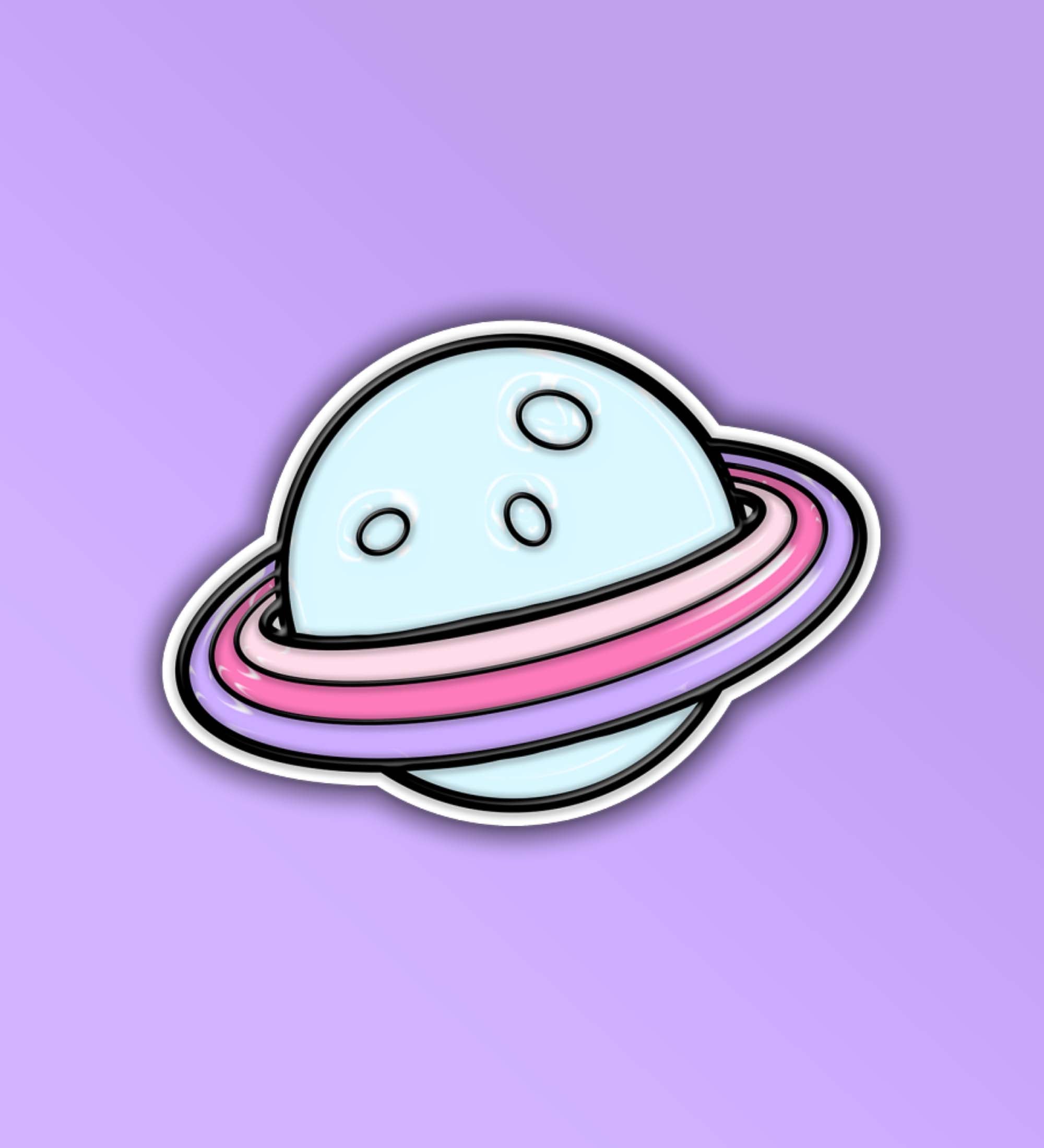 Cute Planet Laptop Mobile Stickers