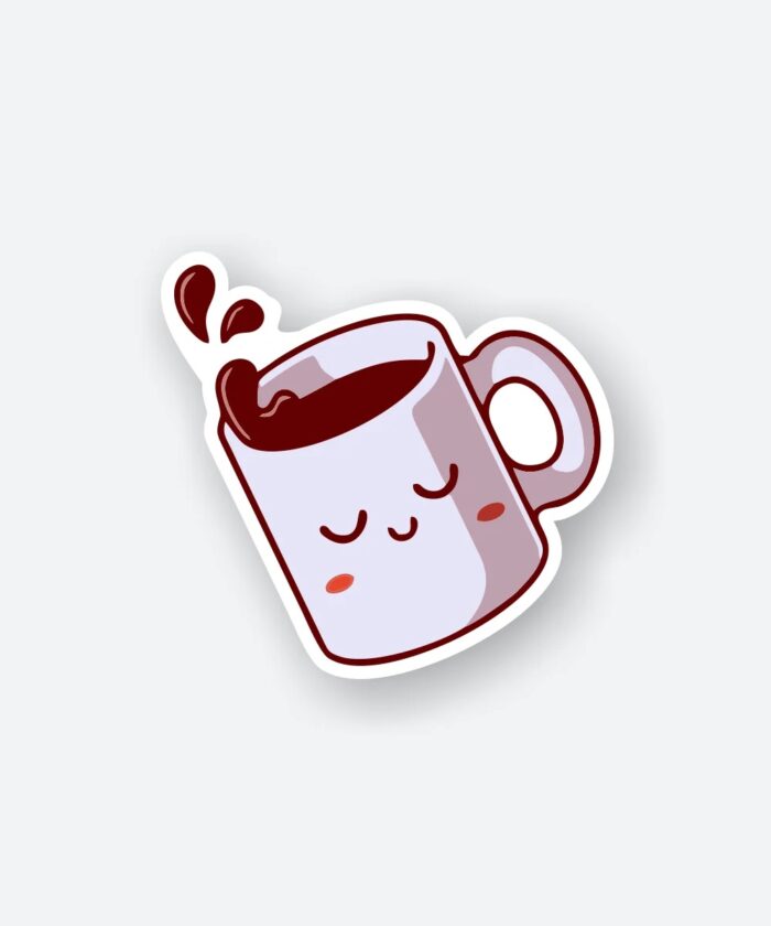 Cute Sleepy Mug Coffee Sticker