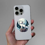 Cute White Wolf Sticker