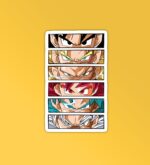 DBZ Eyes Laptop Mobile Stickers