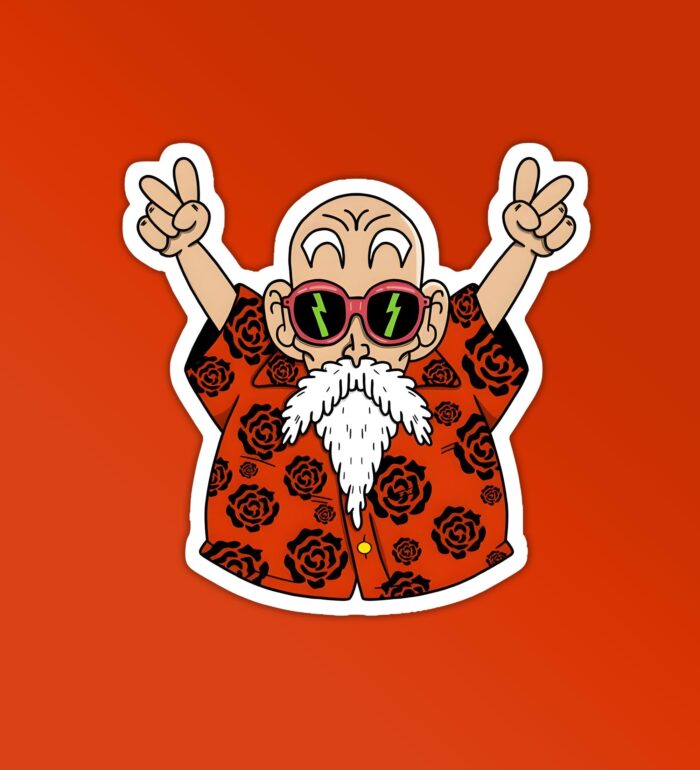 DBZ Master Roshi Laptop Mobile Stickers