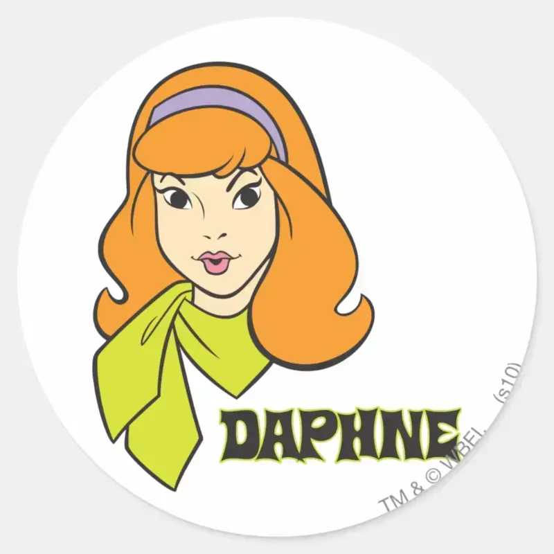 Daphne Name Graphic Classic Round Sticker