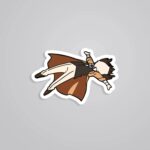 Dazai Falling Into Serenity Anime Stickers