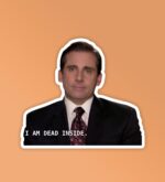 Dead Inside The Office Laptop Mobile Stickers