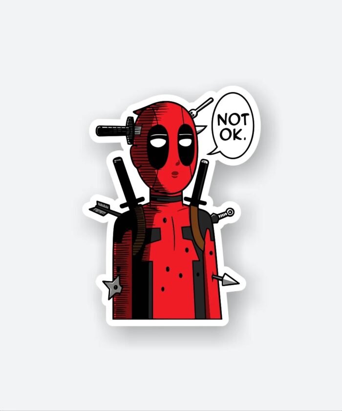 Deadpool NOT OK Sticker