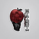 Death Note Red Apple Anime Stickers