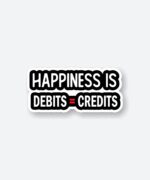 Debits Equals Credits Sticker