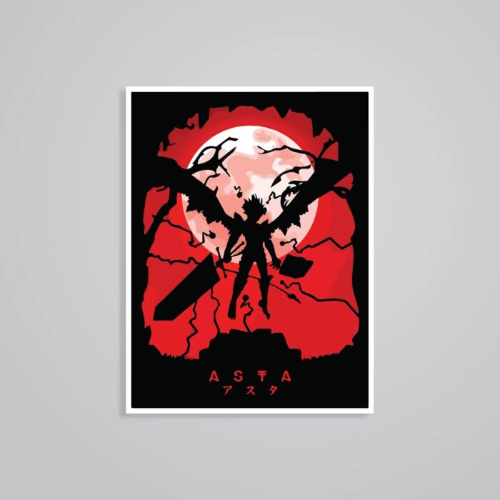 Demon Asta Silhouette Anime Stickers