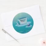 Destiny Dory Bubble Buds Classic Round Sticker