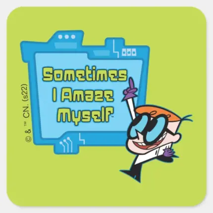 Dexter Sometimes I Amaze Myself Square Sticker