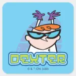 Dexter Character Name Graphic Square Sticker